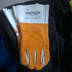 WATSON GLOVES 2761-M Cow Town Welding Gloves Medium Natural size Large
